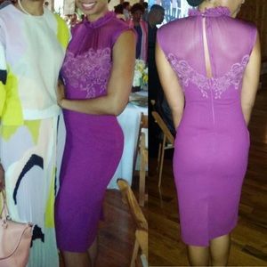 Ermanno Scervino Purple Cocktail Dress Sz 0 IT38